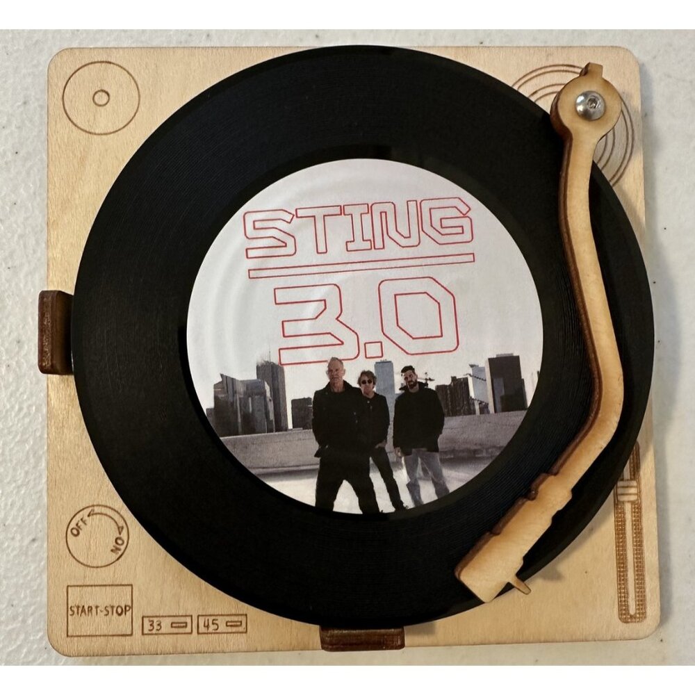 Sting 3.0 VIP tour gift 2024 record player LP album coaster set NEW NIP concert